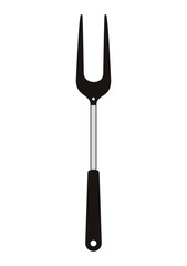 fork cooking bbq and grill utensil icon. Steak house food and restaurant theme. Isolated design. Vector illustration