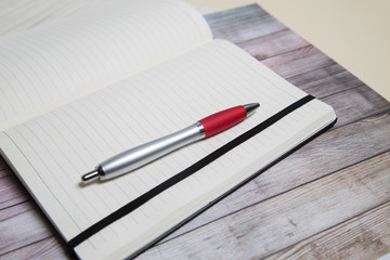 notebook and pen