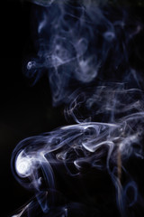 Smoke  on black background.