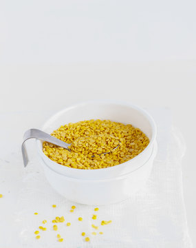 Skinned and split pigeon peas