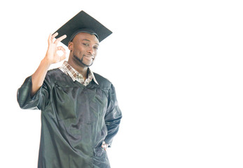 Model in studio isolated on white background medium shot