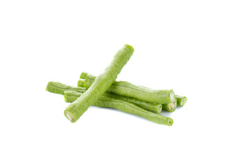 yard long bean on white background