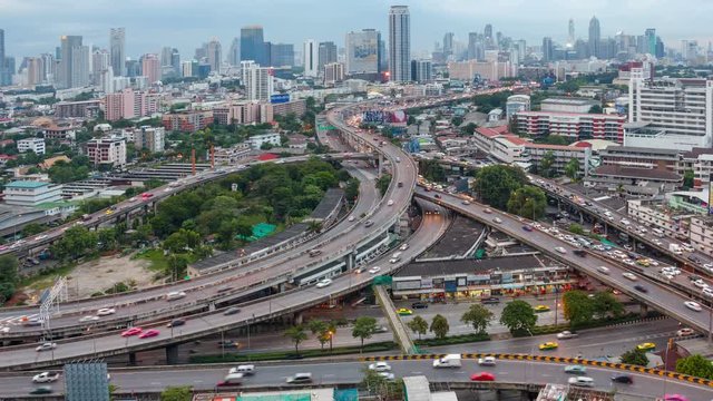 Time lapse expressway in the city,Bangkok. Original size 4k (4096x2304)