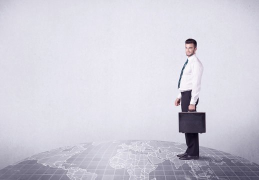 man standing in front of city landscape