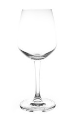 empty red wine glasses isolated