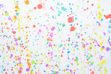colorful splashes on a white background