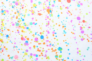 colorful splashes on a white background