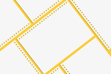 Blank notebook paper from spiral notebook isolated on yellow background