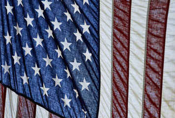Fototapeta premium Close Up of an Amercian Flag