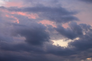 Naklejka na ściany i meble Sunrise. Colorful Sky and Cloud, Beautiful nature sky soft cloud