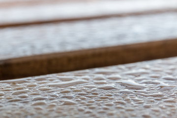 water drops on a wooden table