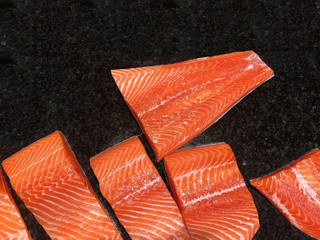 Fresh Raw Salmon.