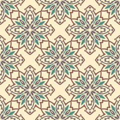 Seamless vector pattern design made in old vintage style