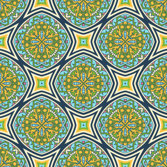 Seamless vector pattern design made in old vintage style