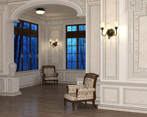 Luxury vintage interior