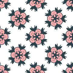 Seamless vector pattern design made in old vintage style