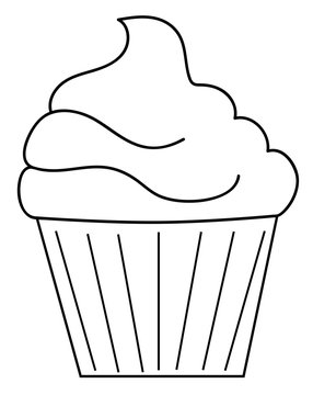 Cupcake Coloring Page