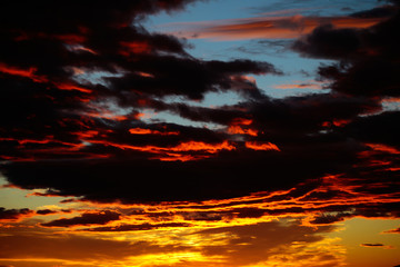 dark sunset sky