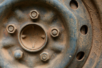 old metal alloy wheel car vehicle