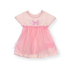 pink baby dress isolated on white