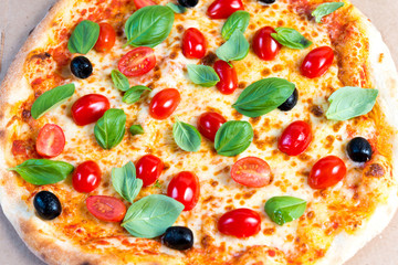 tasty pizza on a the table