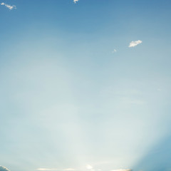 light rays on clear blue sky