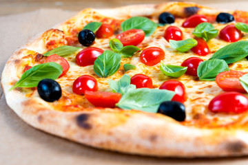 tasty pizza on a the table