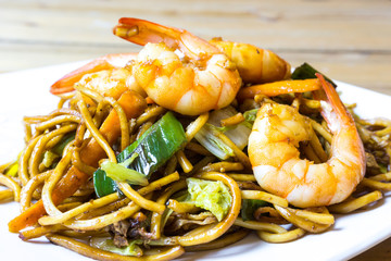 fried noodle asian food on the table