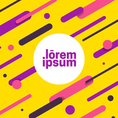 Flat dynamic background design. Colorful geometric shapes in motion. Eps10 vector illustration.