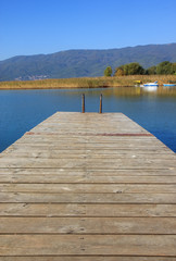 Wooden pier on the Ohrid lake, FYRM (Macedonia)