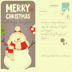 Fototapeta na wymiar Christmas Postcard