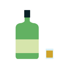 alcohol bottle flat icon