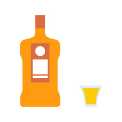 alcohol bottle flat icon