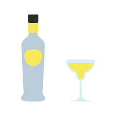 alcohol bottle flat icon