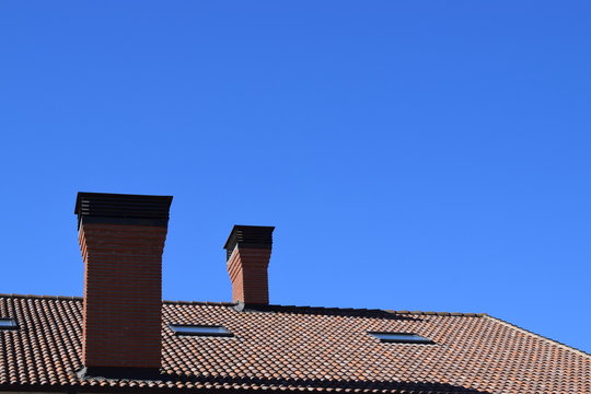 Tejados y chimeneas.