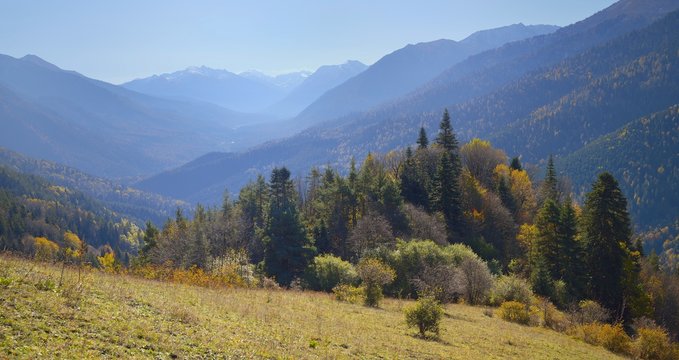 Fototapeta Caucasus valley
