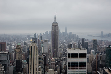 Fototapeta na wymiar Black and white picture of midtown Manhattan