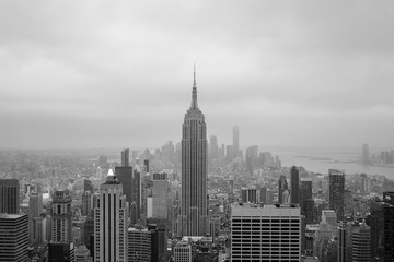 Manhattan view on cloud day