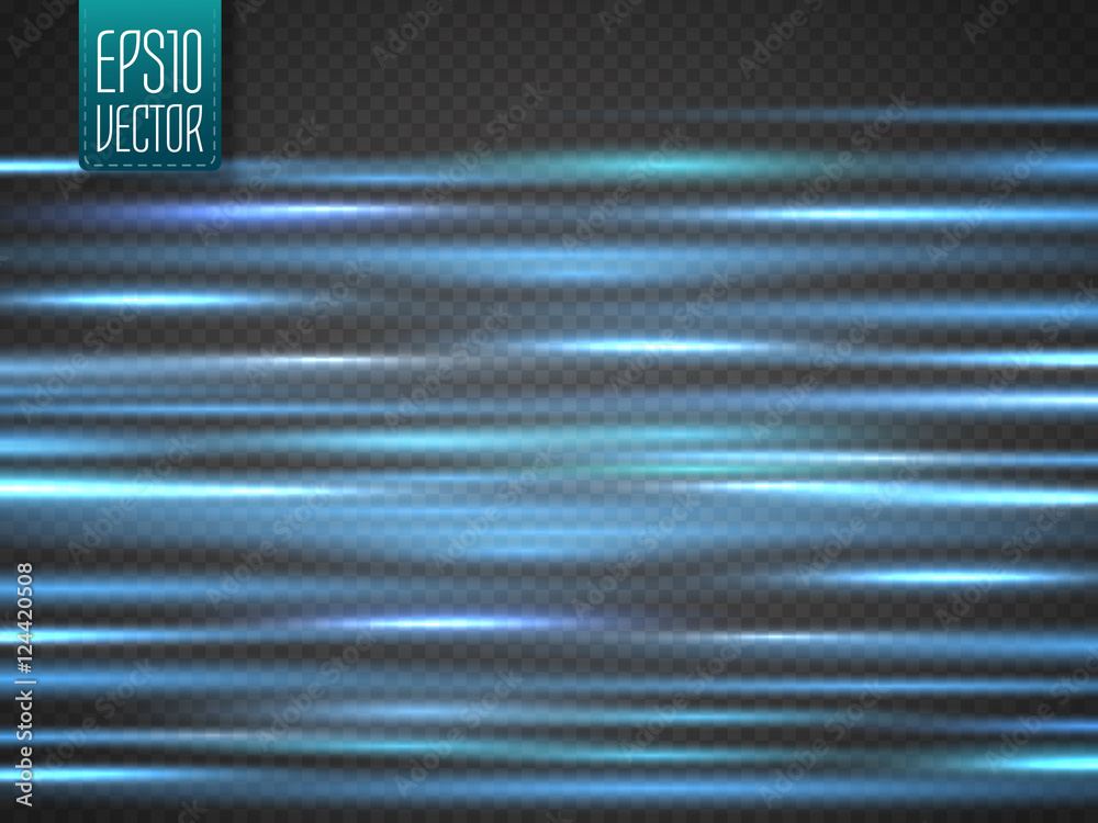 Poster abstract blurry motion lines isolated on transparent background.