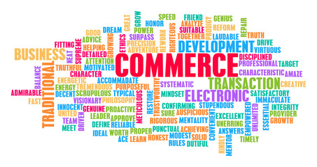 Fototapeta premium Commerce Word Cloud Concept