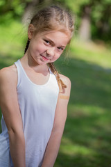 Fototapeta premium Portrait of emotional pretty girl
