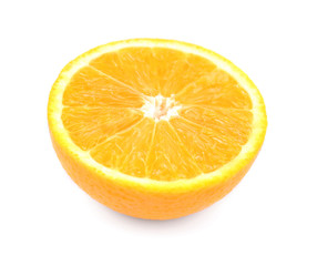 Orange fruit slice, isolated on white