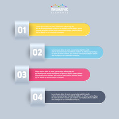 Vector infographic elements. 4 colorful banners with place for your text.