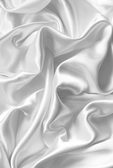 Obraz premium Smooth elegant white silk as wedding background
