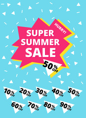 Super summer sale banner