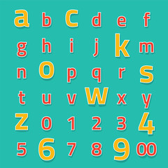 Modern Style Alphabets Set Vector Illustration