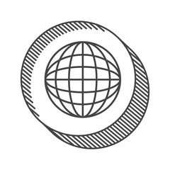 planet earth icon. network sphere isolated icon vector illustration design