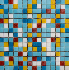 multicolored mosaic tiles for bath, pool