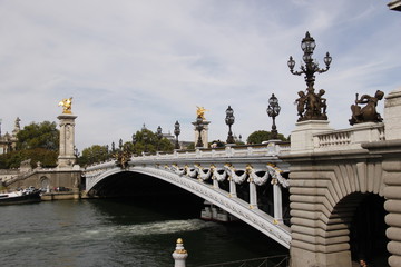 Fototapeta na wymiar Pont Alexandre III sur la Seine à Paris