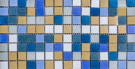 multicolored mosaic tiles for bath, pool